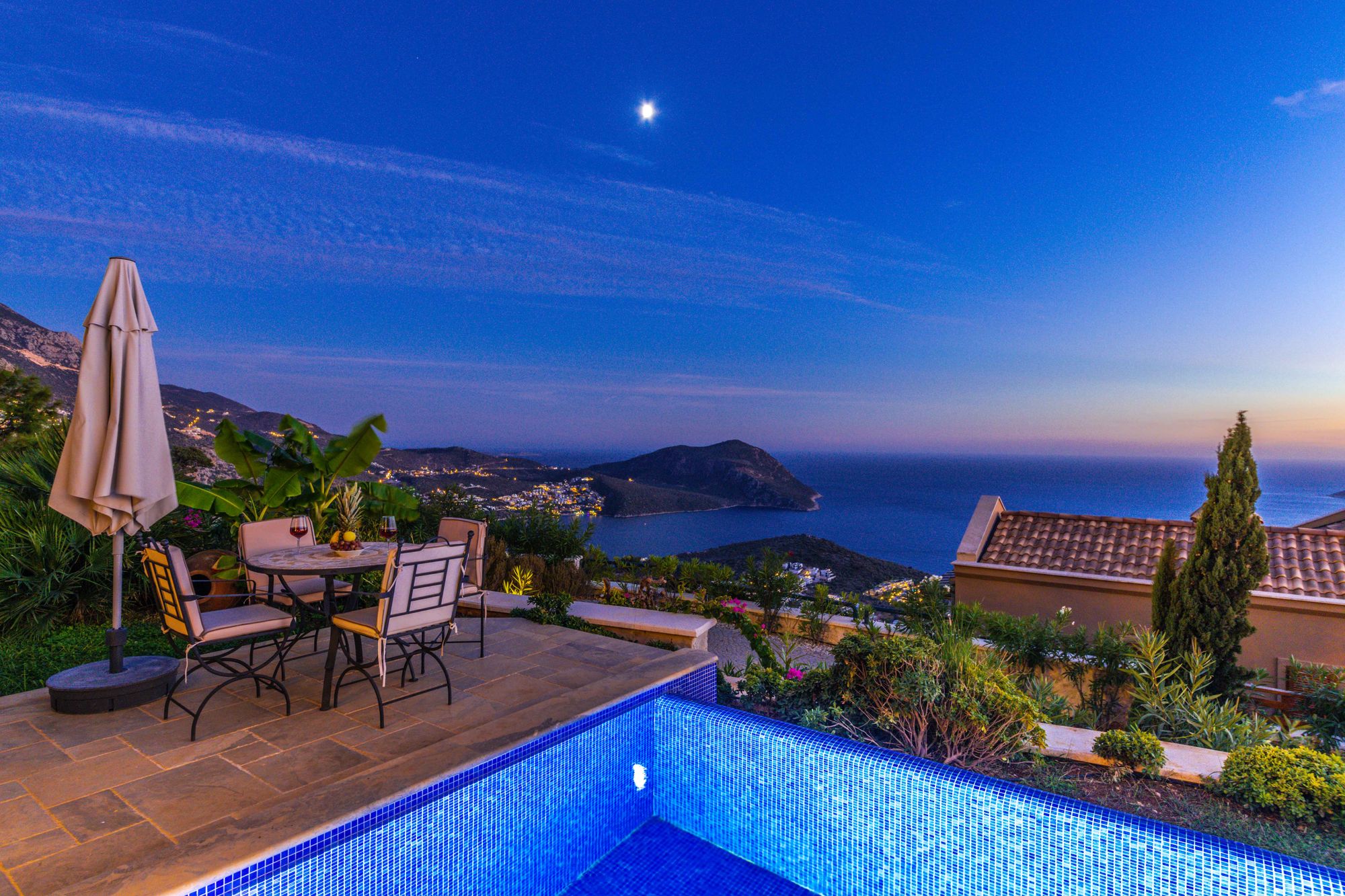 Terrace with ocean views